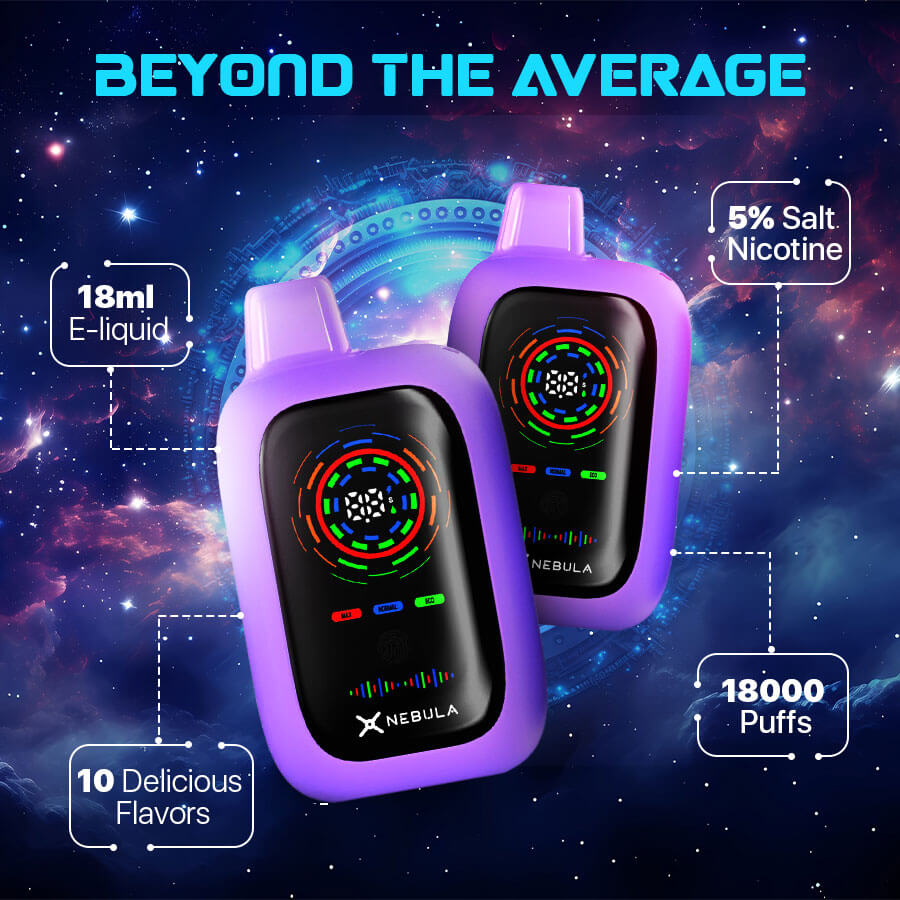 Nebula Universe 5% 18000 Puffs Vape - Grape Energy