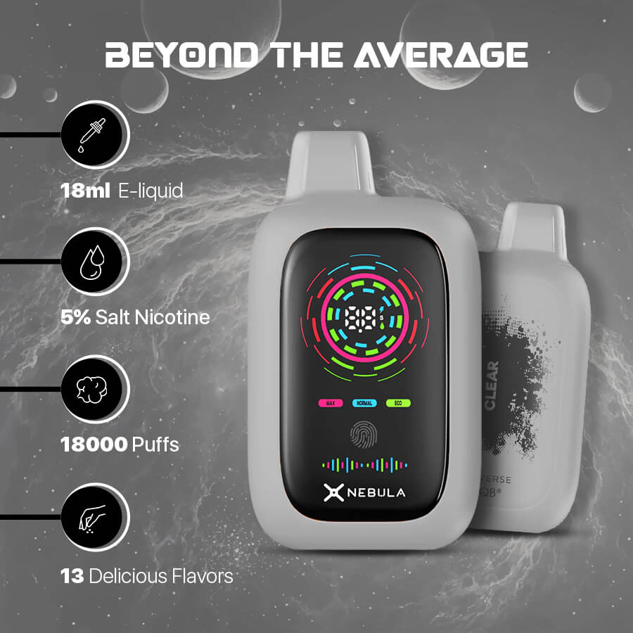 Nebula Universe 5% 18000 Puffs Vape - Clear