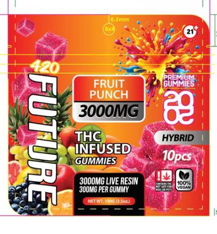 Future Thca Infused Gummies 3000 MG - Fruit Punch - B2B