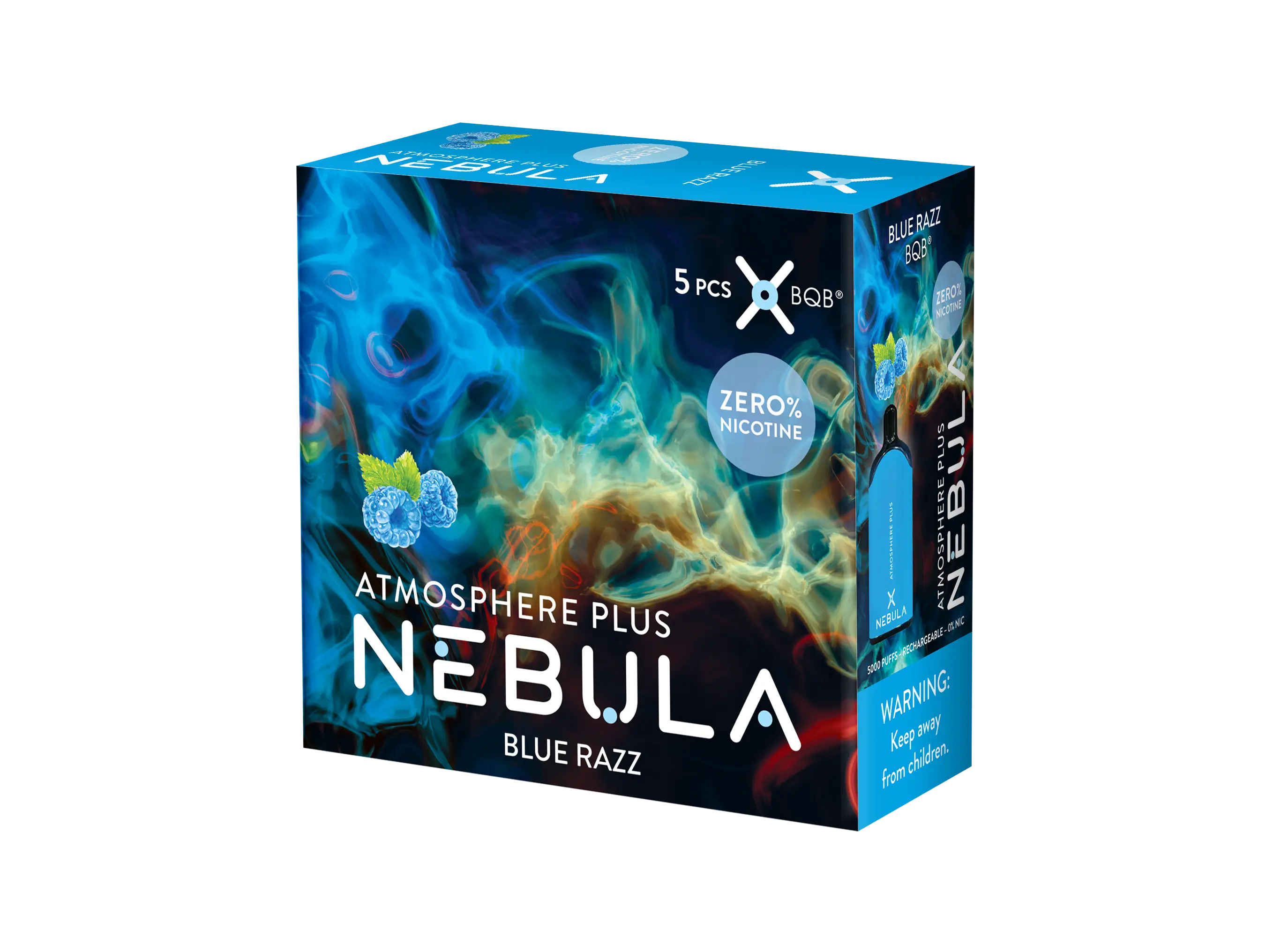 Nebula Atmosphere Plus 0% 5000 Puffs - Blue Razz - B2B Nebula