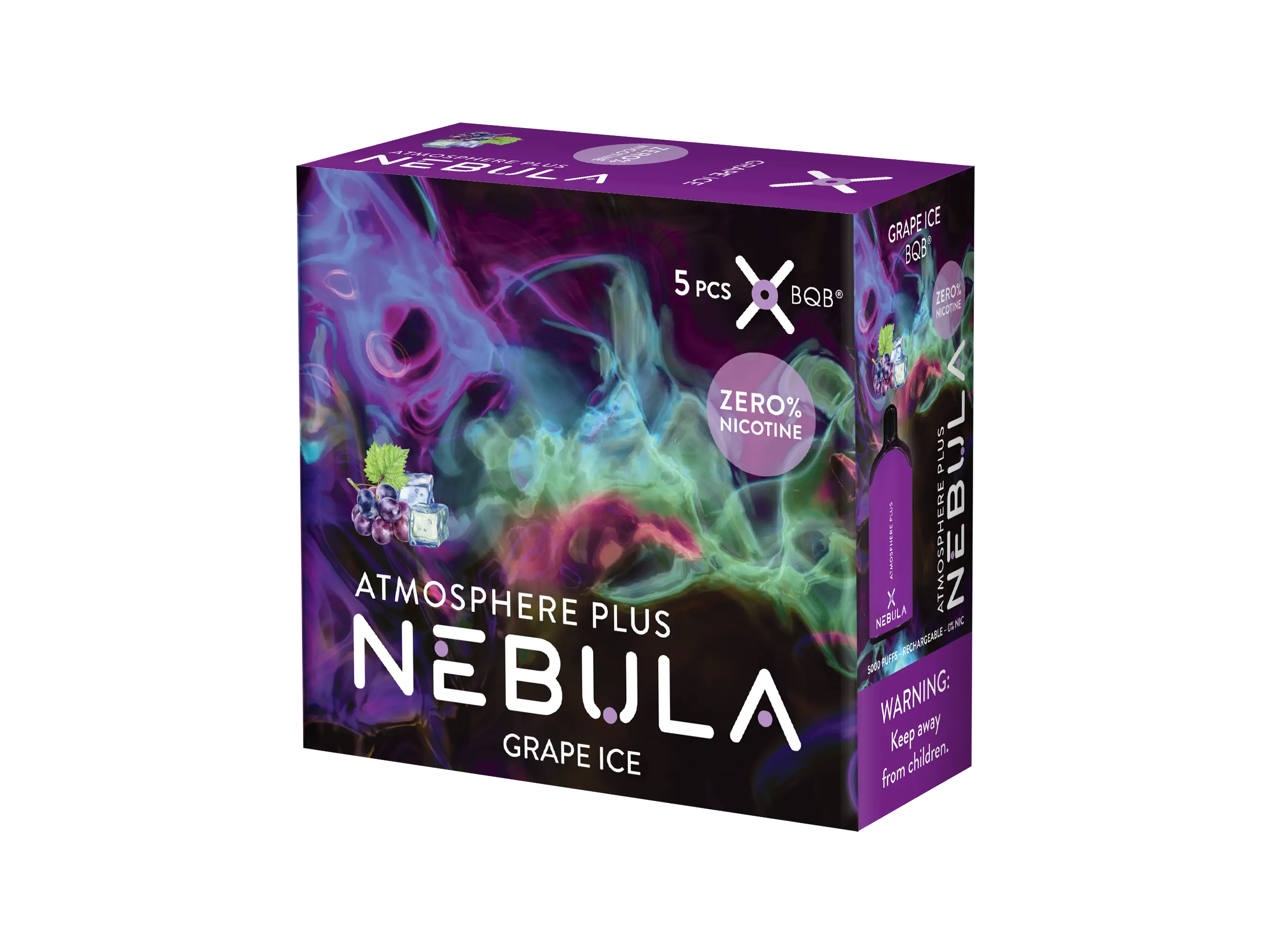 Nebula Atmosphere Plus 0% 5000 Puffs - Grape Ice - B2B Nebula