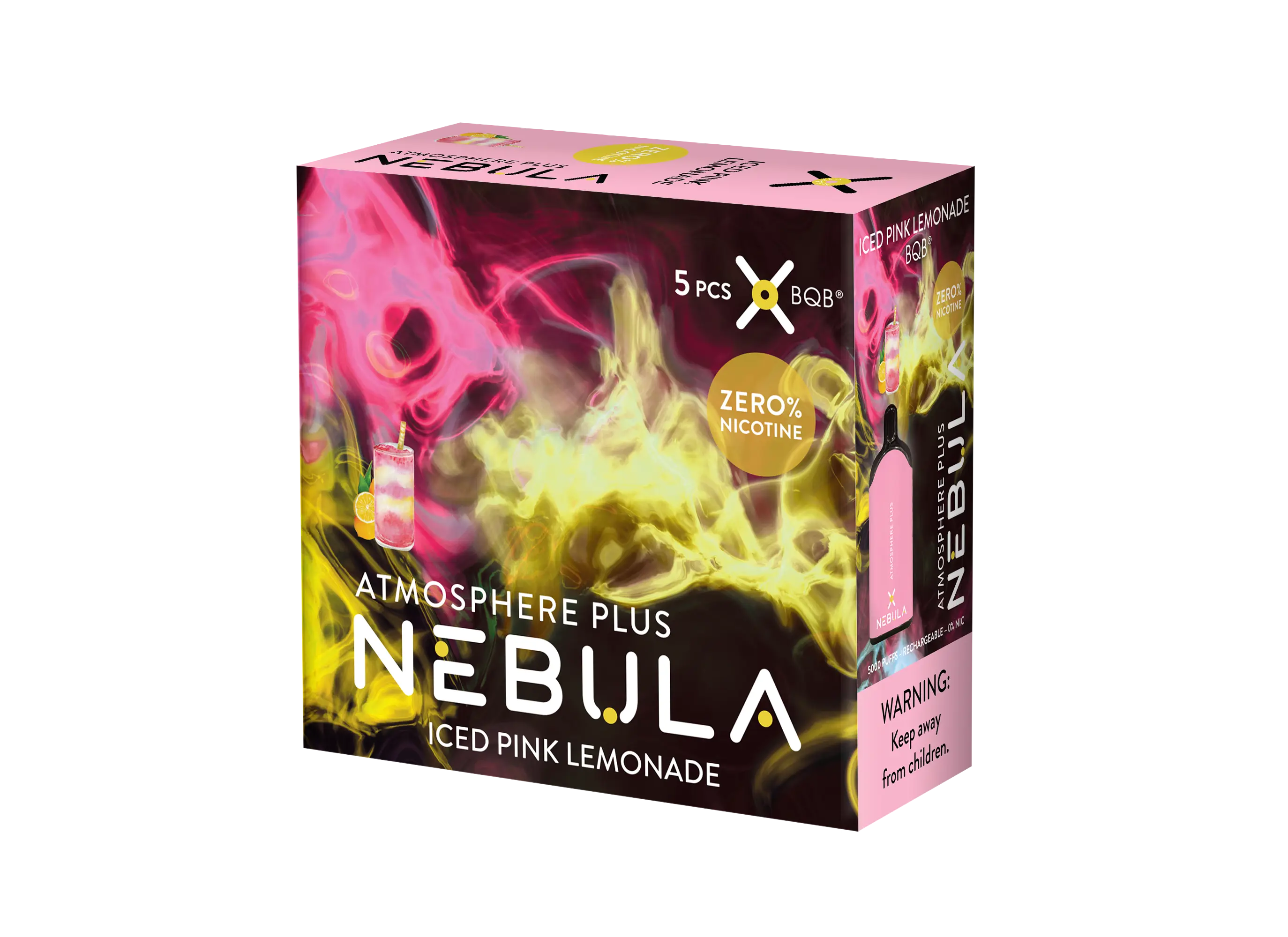 Nebula Atmosphere Plus 0% 5000 Puffs - Iced Pink Lemonade - B2B Nebula