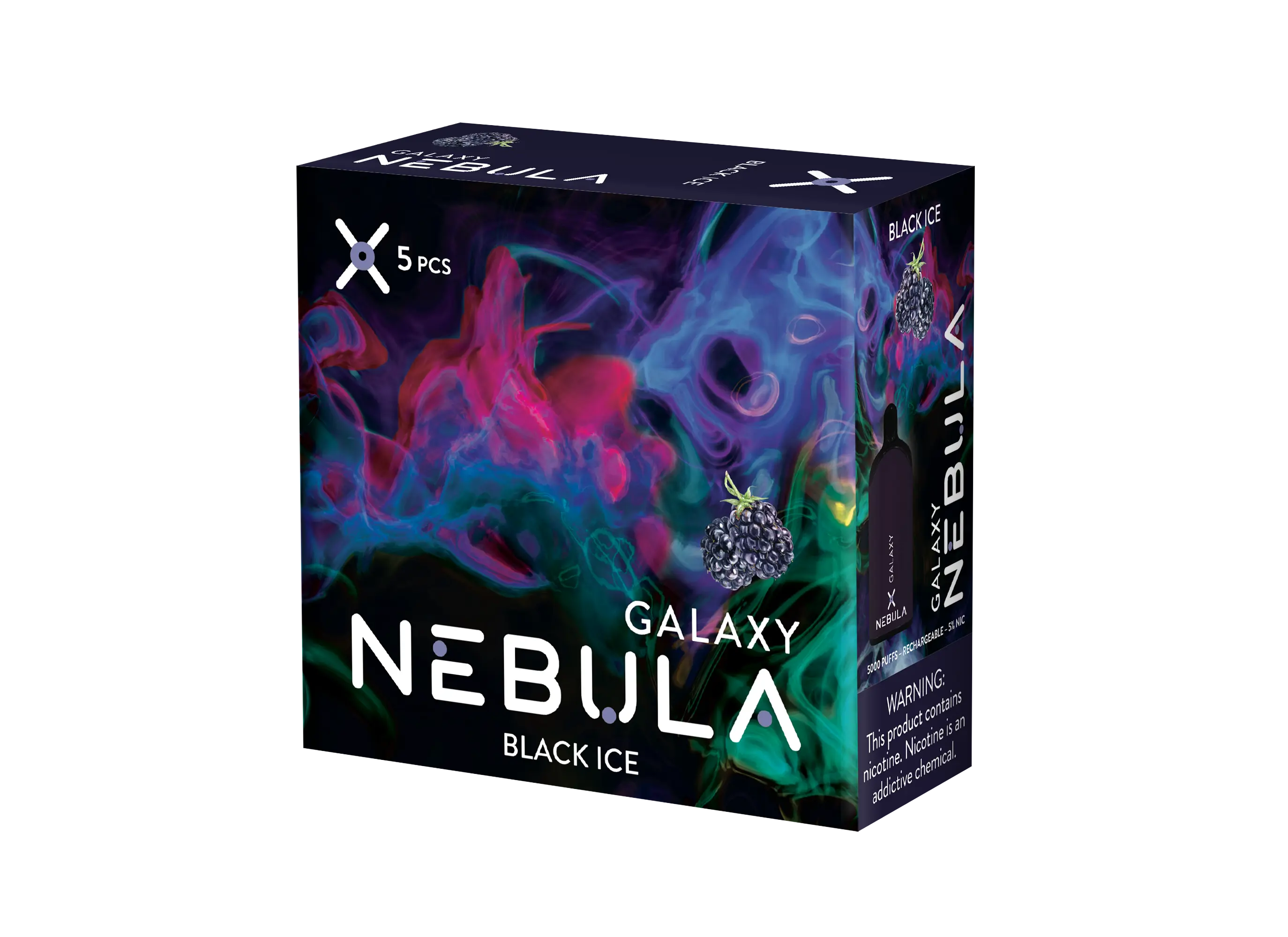 Nebula Galaxy 5% 5000 Puffs Vape - Black Ice - B2B Nebula
