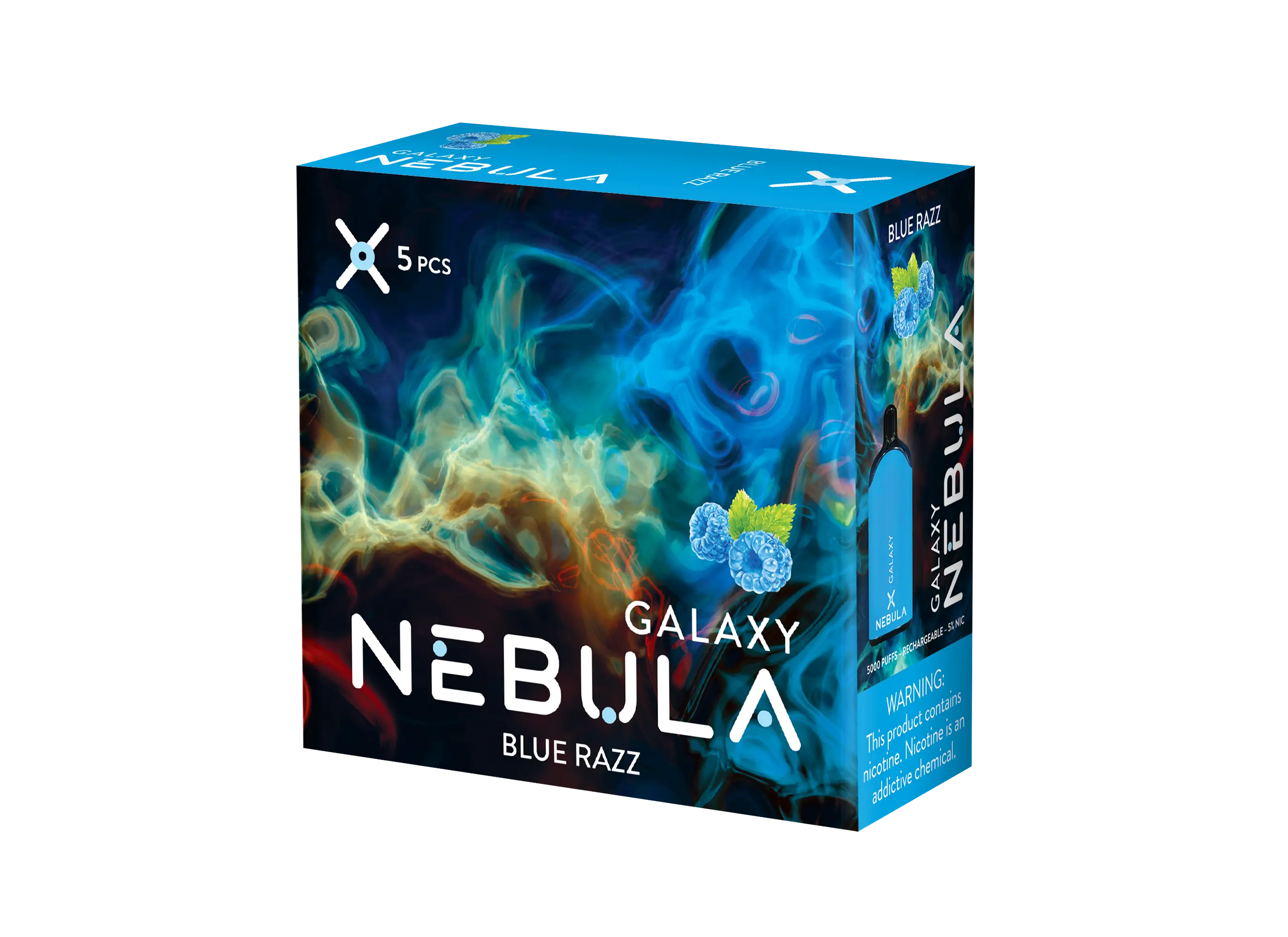 Nebula Galaxy 5% 5000 Puffs Vape - Blue Razz - B2B Nebula