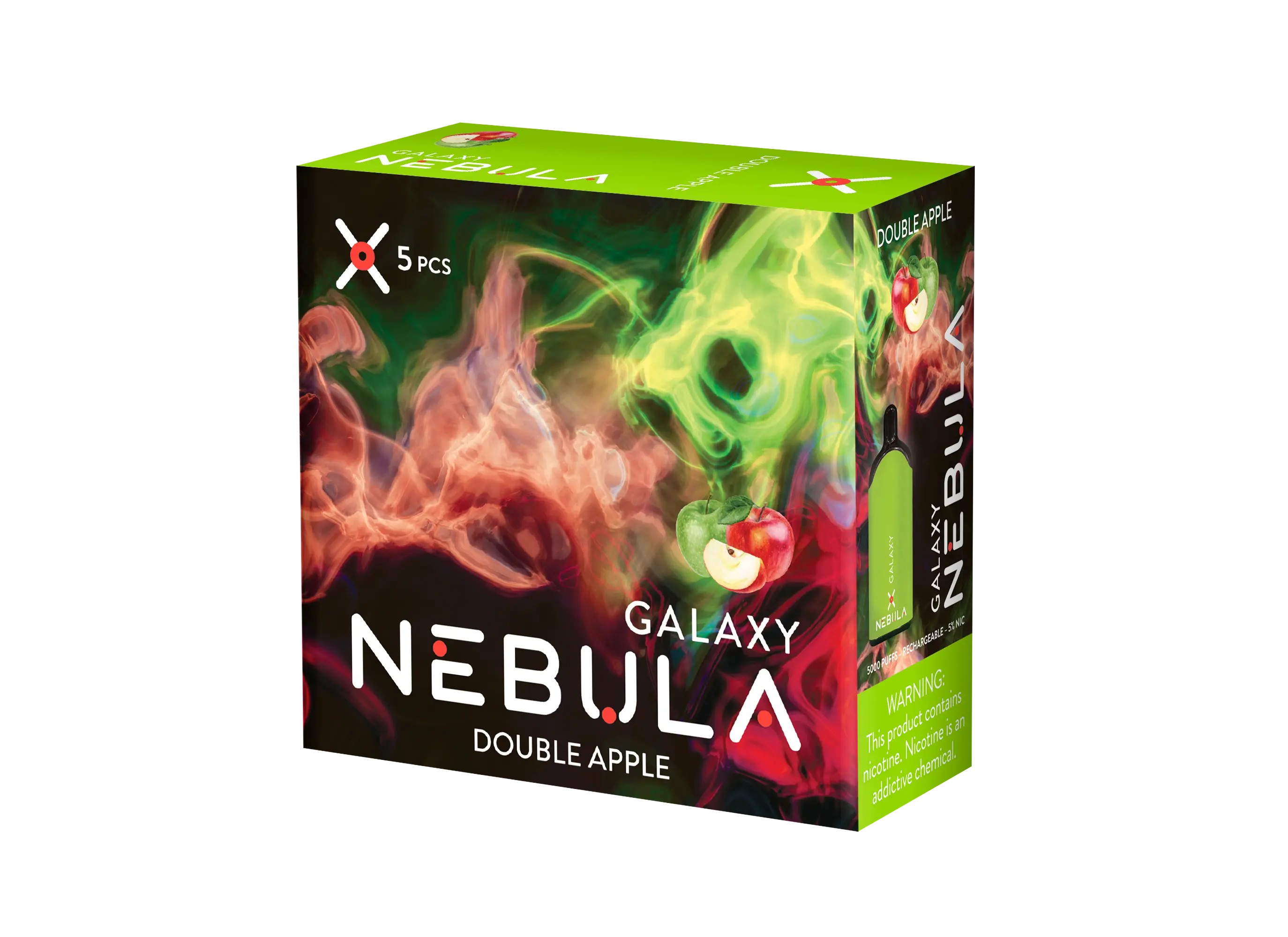Nebula Galaxy 5% 5000 Puffs Vape - Double Apple - B2B Nebula
