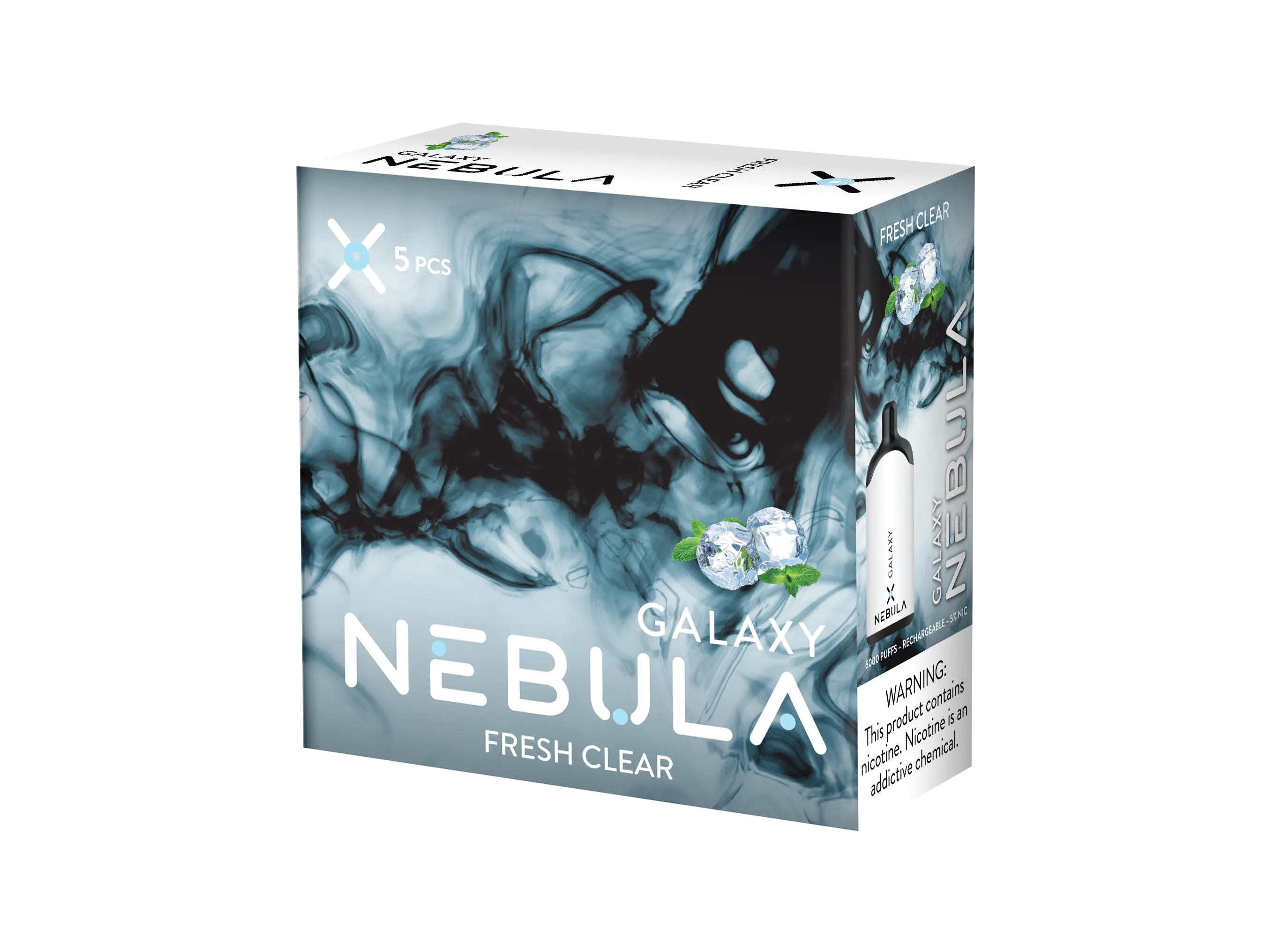 Nebula Galaxy 5% 5000 Puffs Vape - Fresh Clear - B2B Nebula