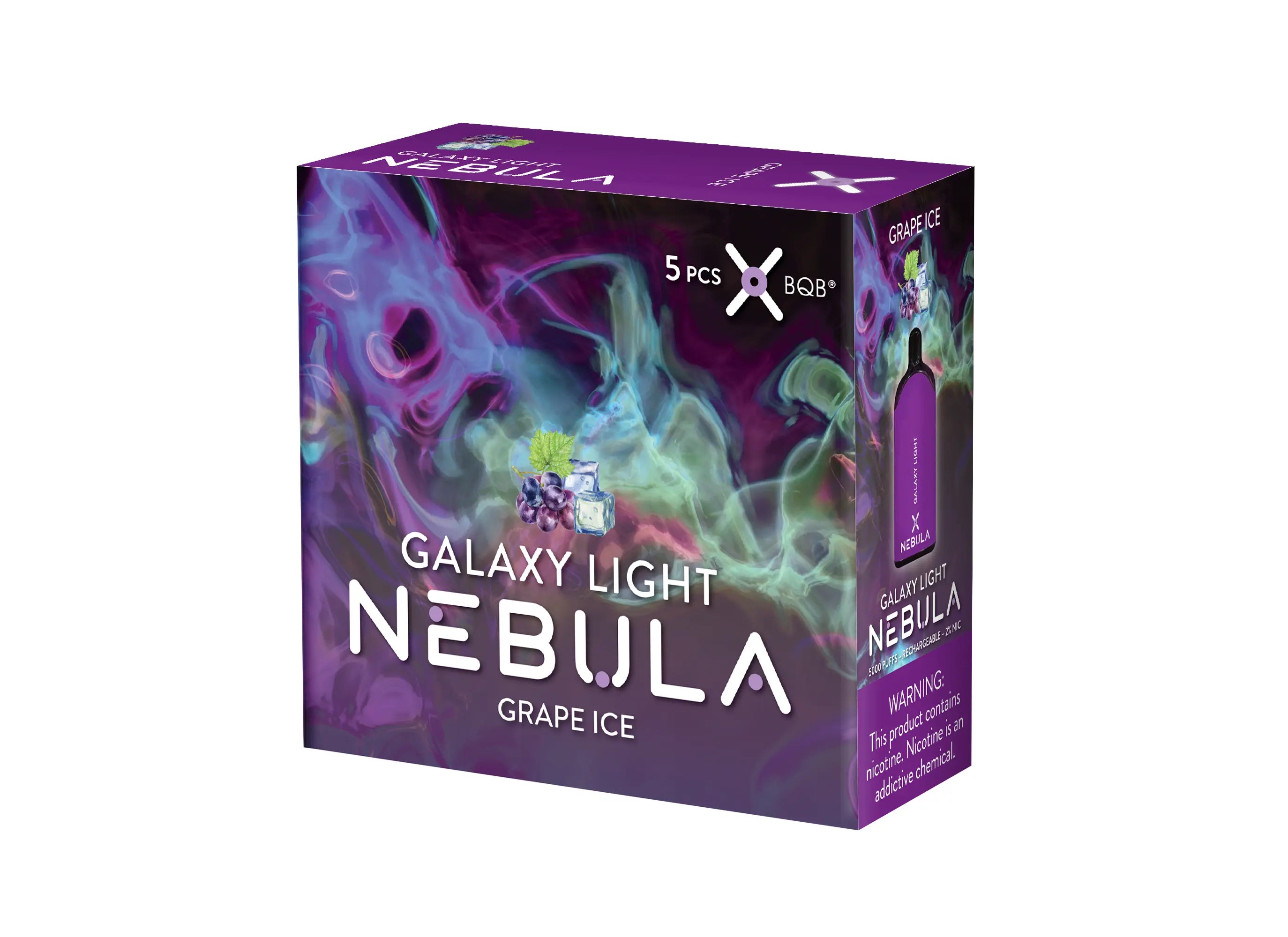 Nebula Galaxy Light 2% 5000 Puffs Vape - Grape Ice - B2B Nebula