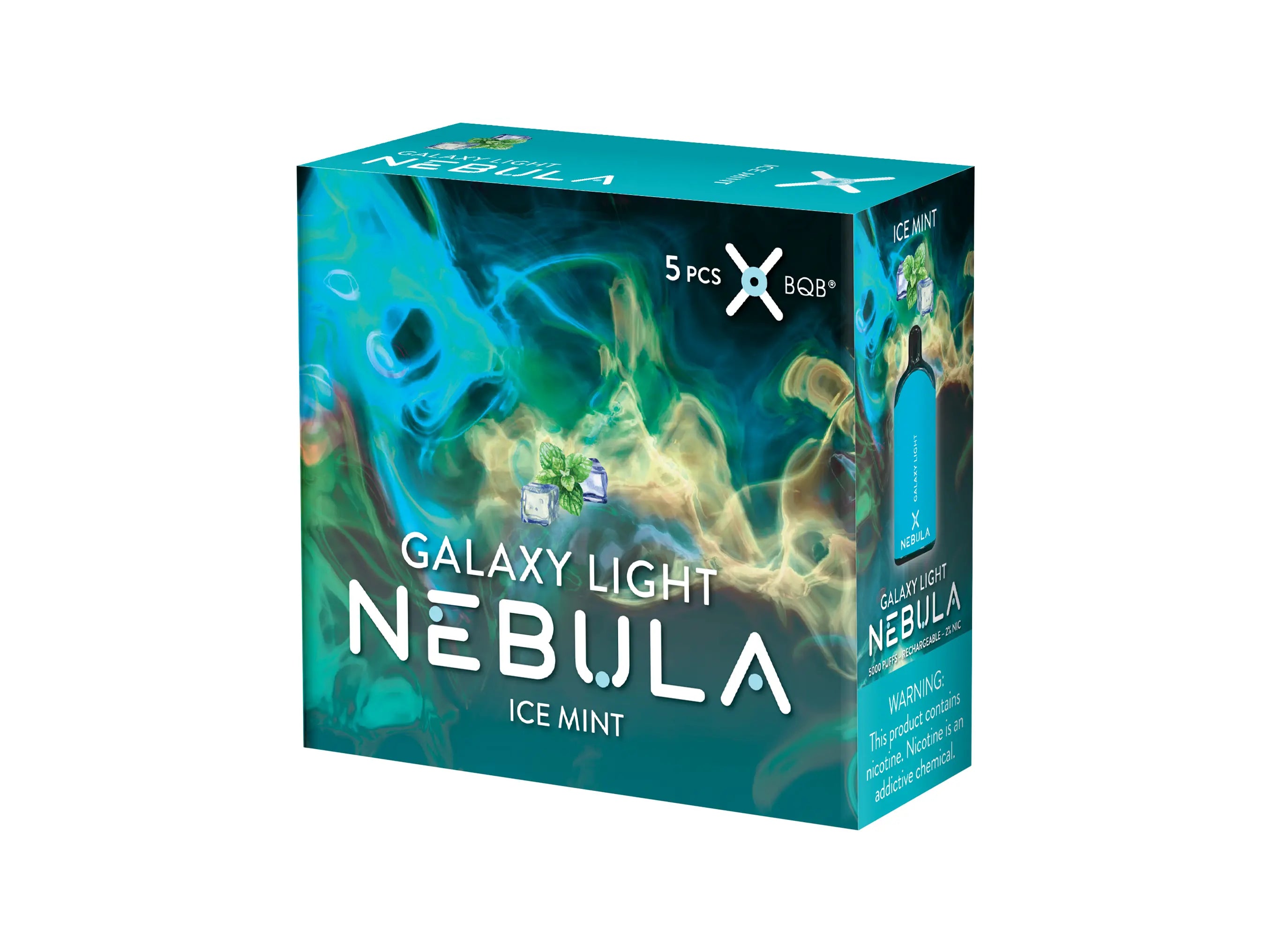 Nebula Galaxy Light 2% 5000 Puffs Vape - Ice Mint - B2B Nebula