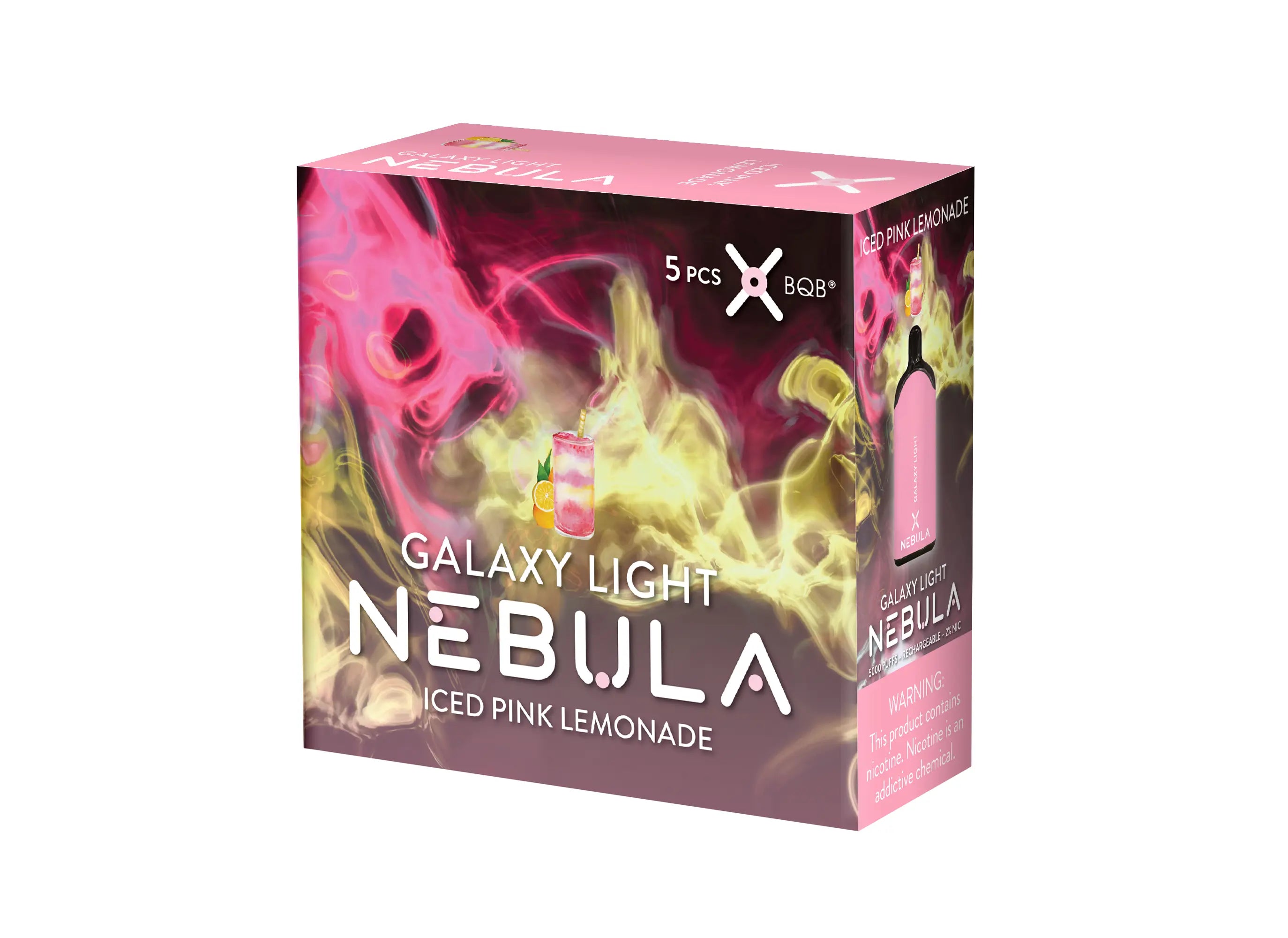 Nebula Galaxy Light 2% 5000 Puffs Vape - Iced Pink Lemonade - B2B Nebula