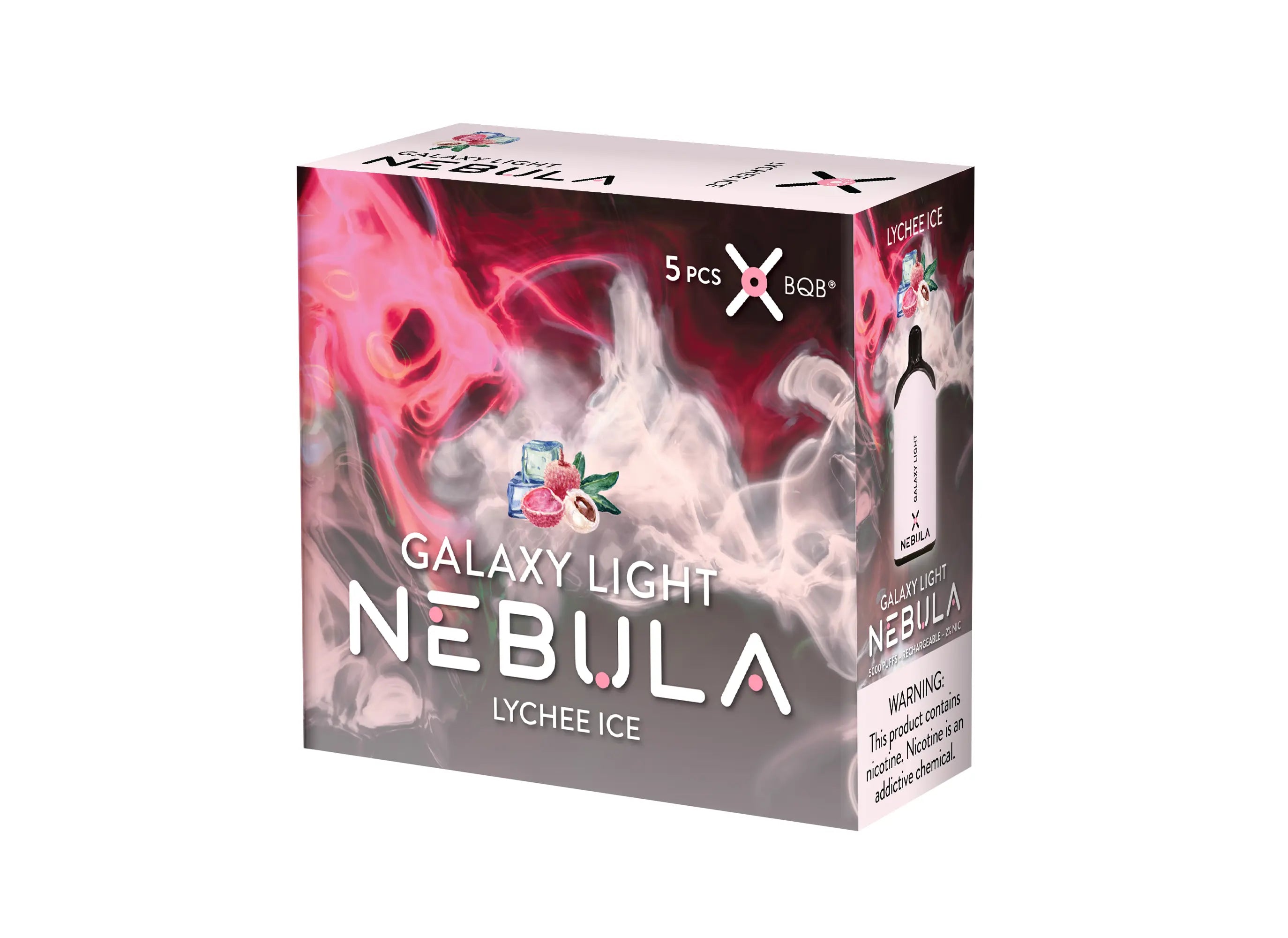 Nebula Galaxy Light 2% 5000 Puffs Vape - Lychee Ice - B2B Nebula