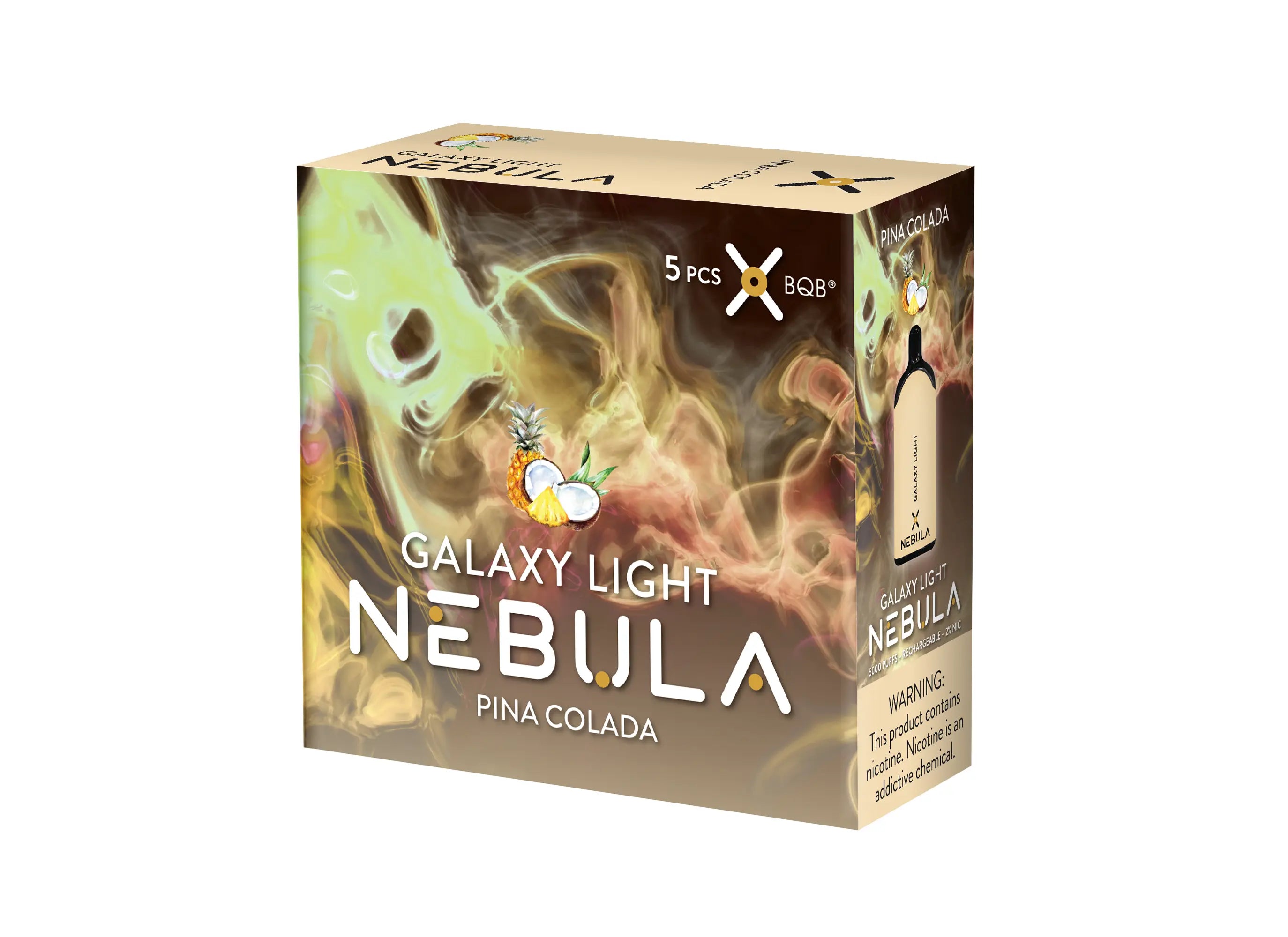 Nebula Galaxy Light 2% 5000 Puffs Vape - Pina Colada - B2B Nebula