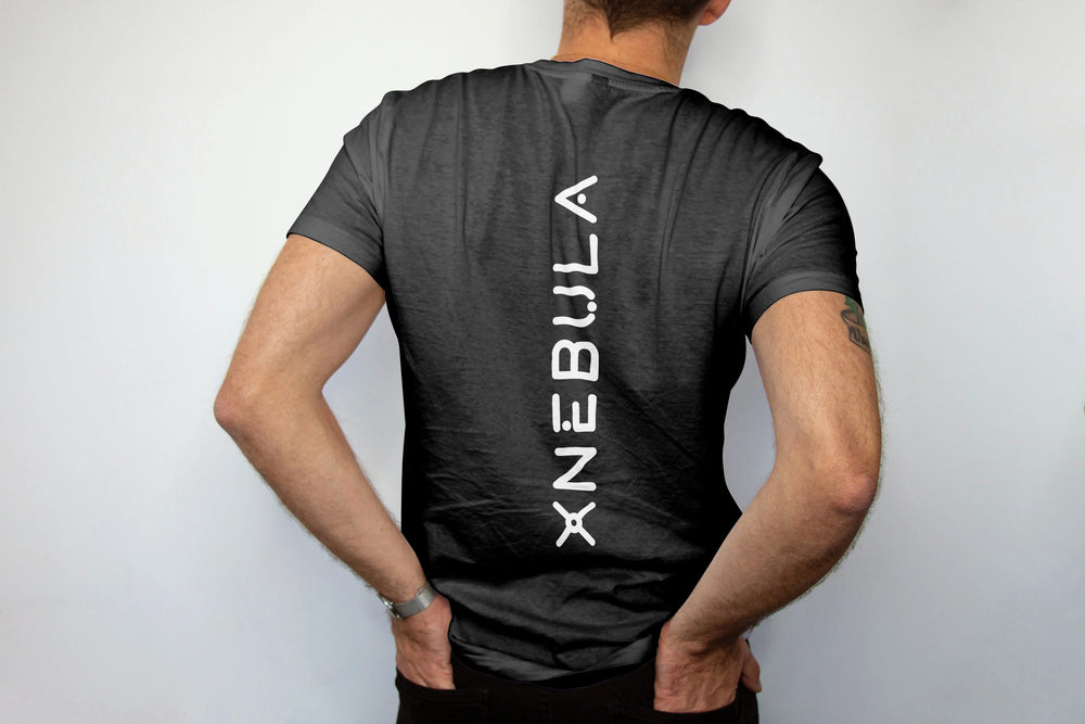 Nebula Men's Moisture Wicking Short-Sleeve Crewneck T-Shirt Black Nebula