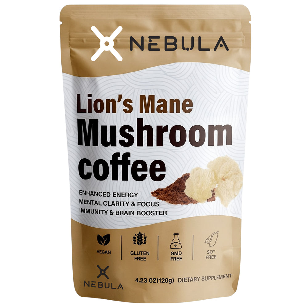 Nebula Lion’s Mane Mushroom Coffee (180g) | Brain Boost & Focus Support | Natural Energy Blend
