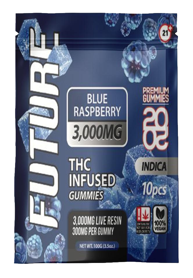 Future Thca Infused Gummies 3000 MG - Blue Raspberry - B2B