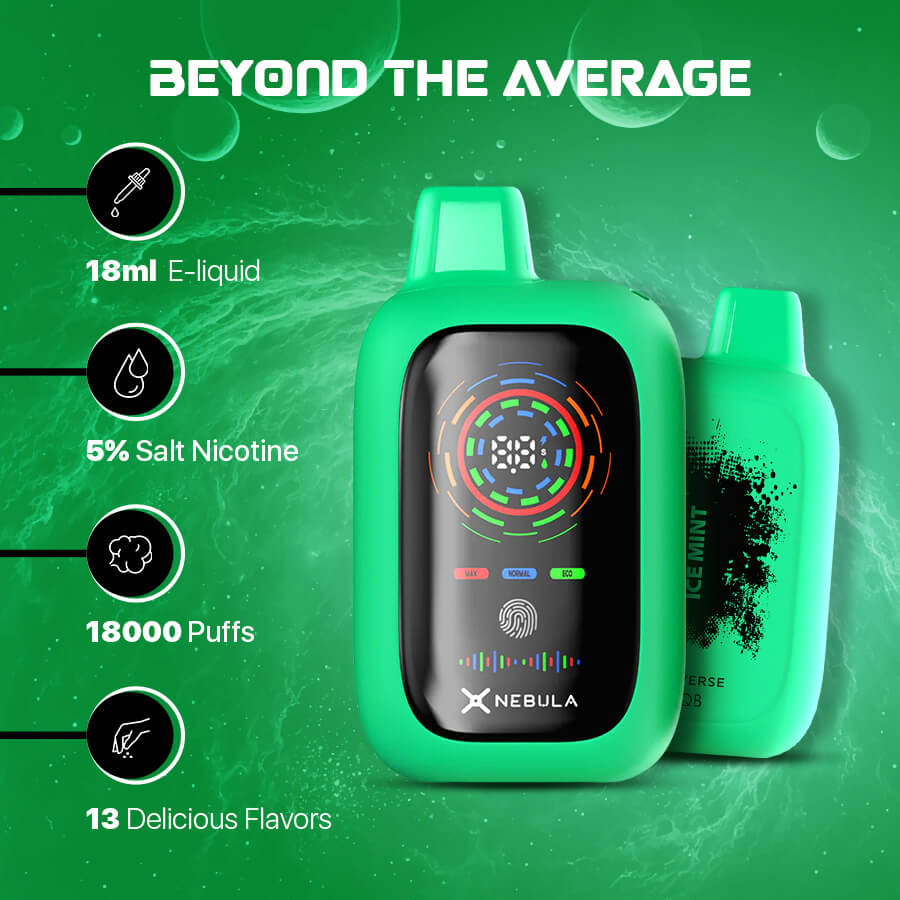 Vape Nebula Universe 18000 Puffs Vape Ice Mint  