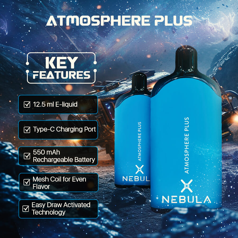 Nebula Atmosphere Plus 0% 5000-Puffs-Blue-Razz
