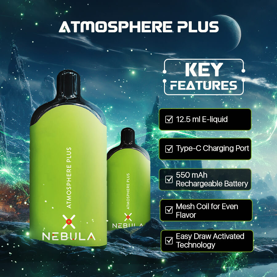 Nebula Atmosphere Plus 0% 5000 Puffs Double Apple