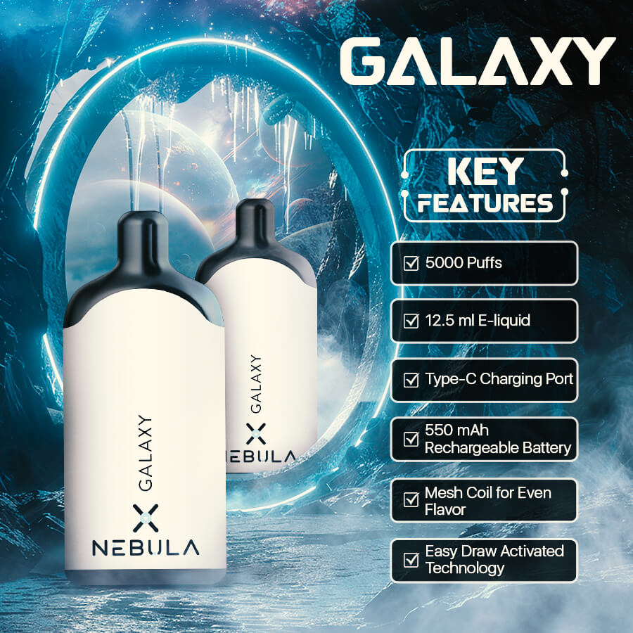 Nebula Galaxy - 5 %, 5000 Puffs Disposable Vape - Fresh Clear - Featured