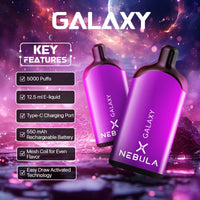 Nebula Galaxy - 5 %, 5000 Puffs Disposable Vape - Grape Icee - Featured