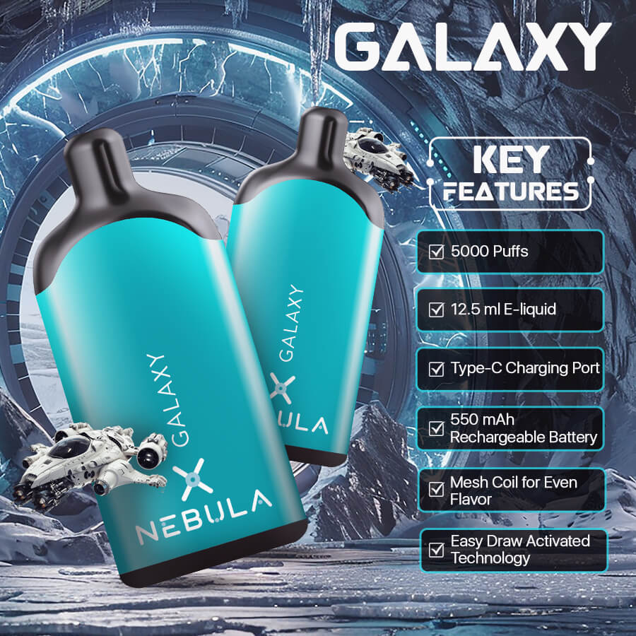 Nebula Galaxy 5% 5000 Puffs Vape - Ice Mint - Featured Image