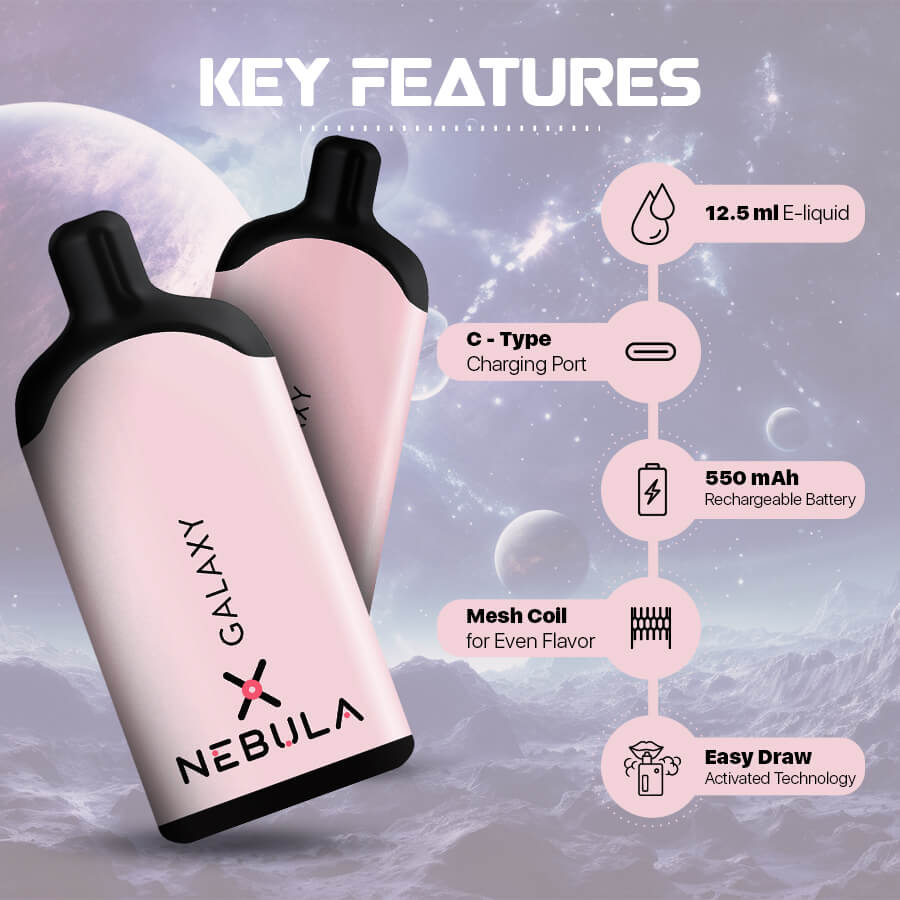 Nebula Galaxy 5% 5000 Puffs Vape Lychee Ice