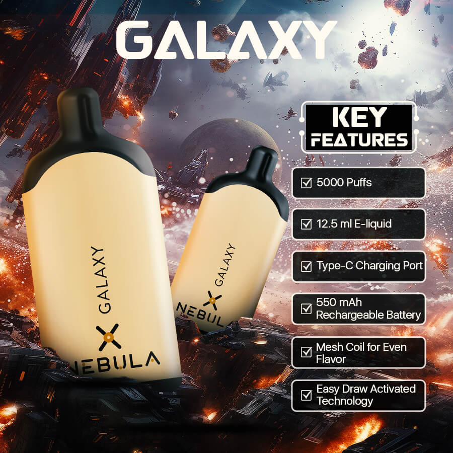 Nebula Galaxy - 5 %, 5000 Puffs Disposable Vape - Pina Colada - Featured