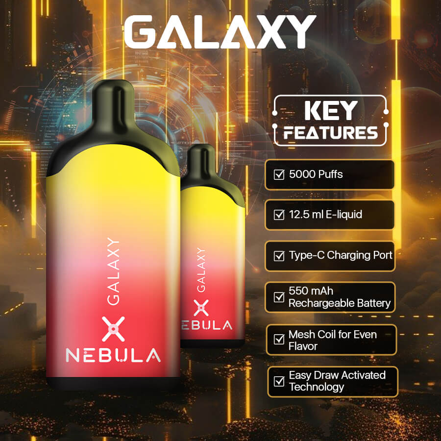 Nebula Galaxy 5% 5000 Puffs Vape - Strawberry Banana - Featured Image