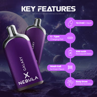 Nebula Galaxy 5% 5000 Puffs Balck Ice - Features