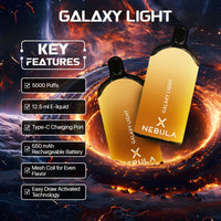 Nebula Galaxy Light - 2 %, 5000 Puffs Disposable Vape - Cappuccino - Featured