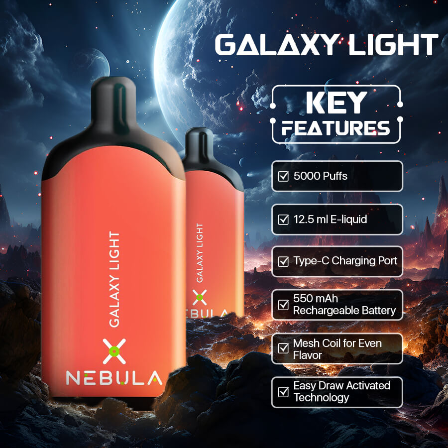 Nebula Galaxy Light-2 - 5000 Puffs Vape Guava - Featured