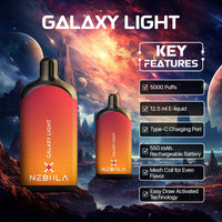 Nebula Galaxy Light - 2 %, 5000 Puffs Disposable Vape - Mango Grape - Featured