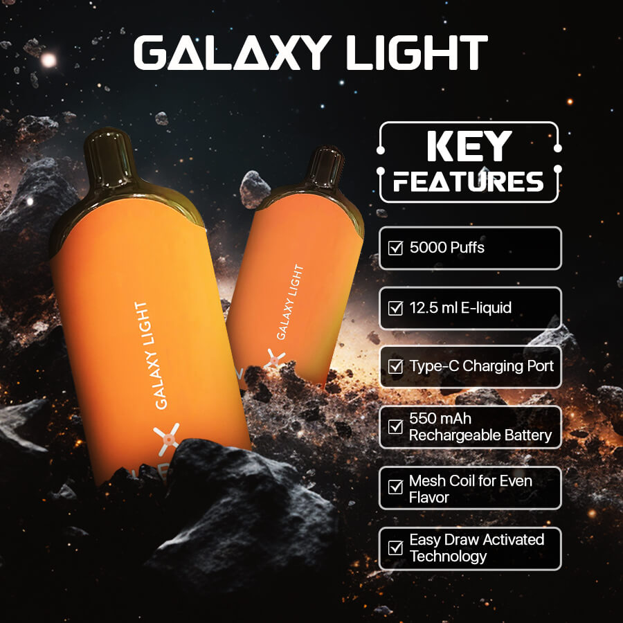 Nebula Galaxy Light-2 - 5000 Puffs Vape - Peach Ice - Featured