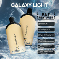 Nebula Galaxy Light - 2 %, 5000 Puffs Disposable Vape - Pina Colada - Featured