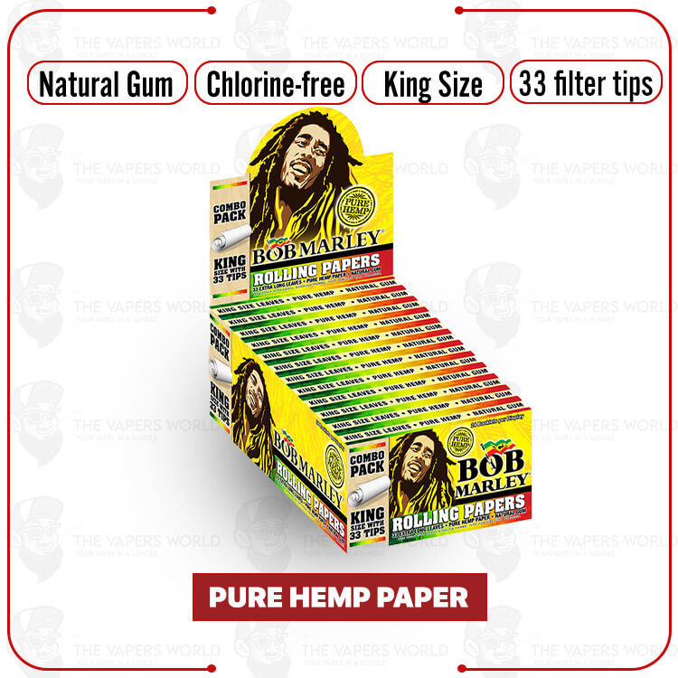 Bob Marley - PH - Rolling Paper + 33 Tips King Size