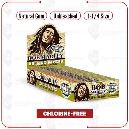 Bob Marley Unbleached Organic Rolling Paper 1-1/4 Size