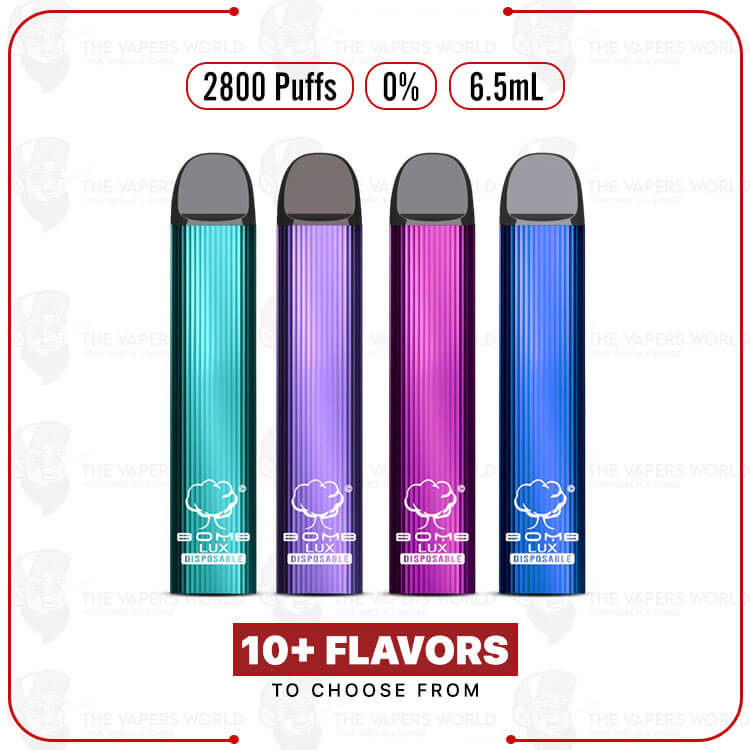 Bomb Lux Disposable 0-mg 2800 Puffs