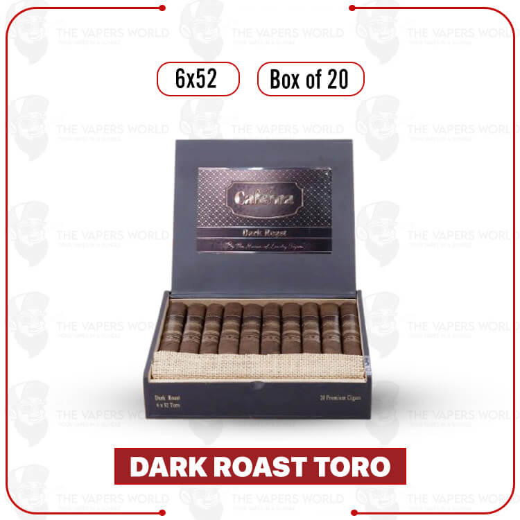 Cafeina Dark Roast Toro 6x52 Box of 20 Cigars
