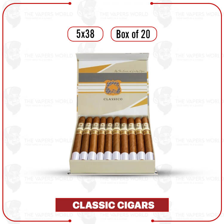 Classico by Lucky Cigar Lonsdale 5x38 Box of 20 Cigars