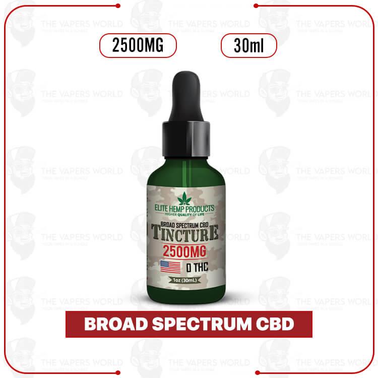 Elite Hemp - CBD Broad Spectrum Tincture 2500mg