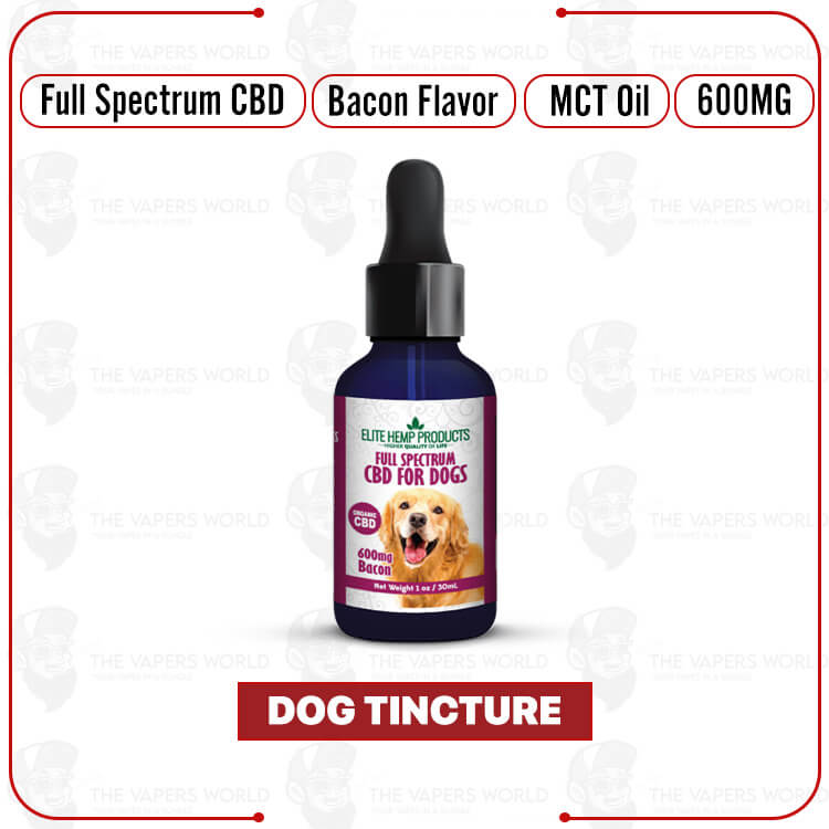 Elite Hemp - CBD Dog Tincture 600mg Bacon