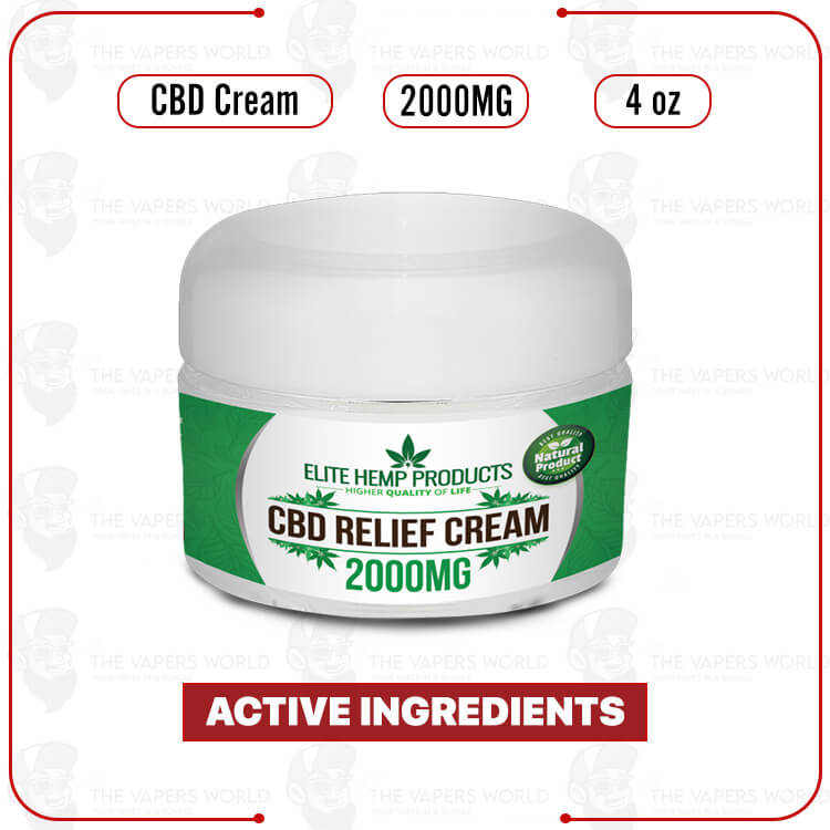Elite Hemp - CBD Pain Relief Cream 2000mg