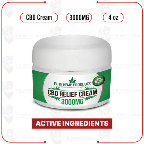 Elite Hemp - CBD Pain Relief Cream 3000mg
