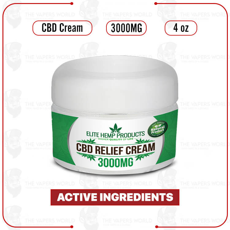 Elite Hemp - CBD Pain Relief Cream 3000mg