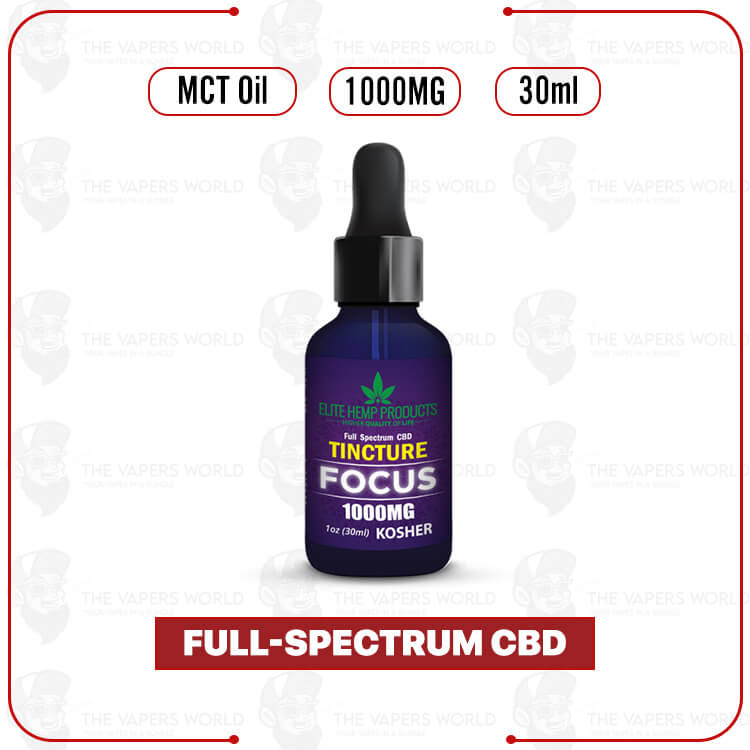 Elite Hemp - CBD Tincture 1000mg Focus