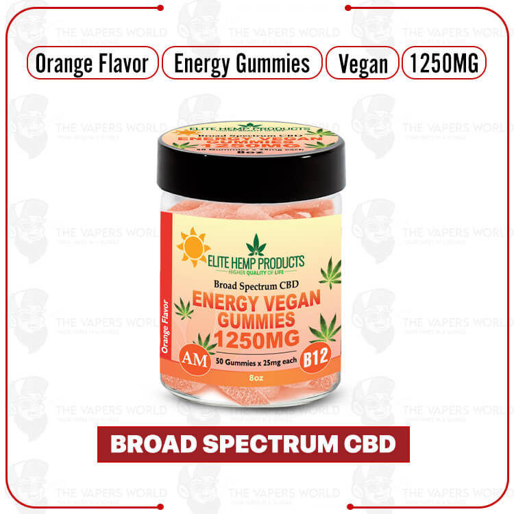 Elite Hemp - CBD Vegan Gummies 1250mg Energy