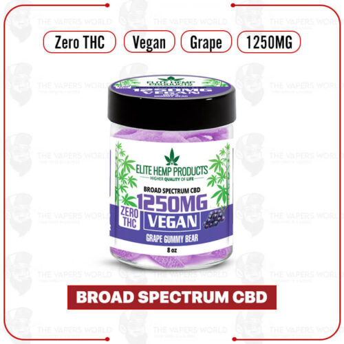 Elite Hemp - CBD Vegan Gummies 1250mg Grape