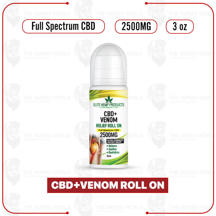 Elite Hemp - CBD+Venom Pain Relief Roll On 2500mg