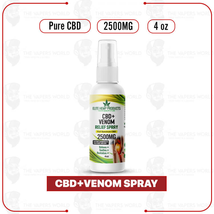 Elite Hemp - CBD+Venom Pain Relief Spray 2500mg