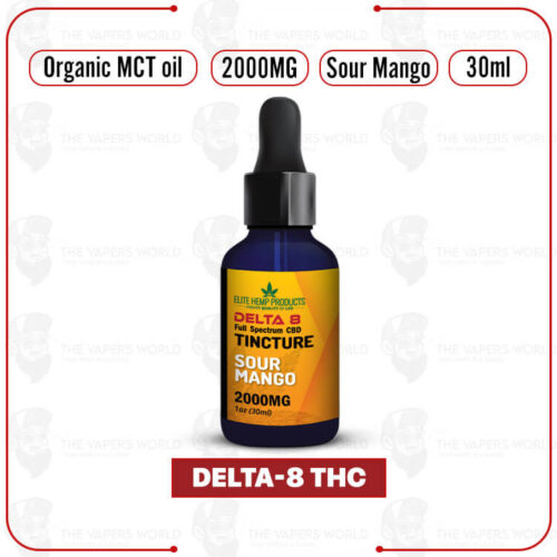 Elite Hemp - Delta 8 Tincture 2000MG Sour Mango