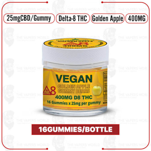 Elite Hemp - Delta 8 Vegan Gummies 400mg Golden Apple
